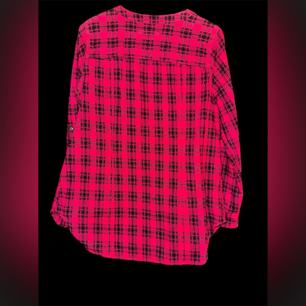 Duluth Trading Co 👚 Free Swinging Flannel Tunic, Women’s, Size Small, EUC!! - Picture 2 of 4